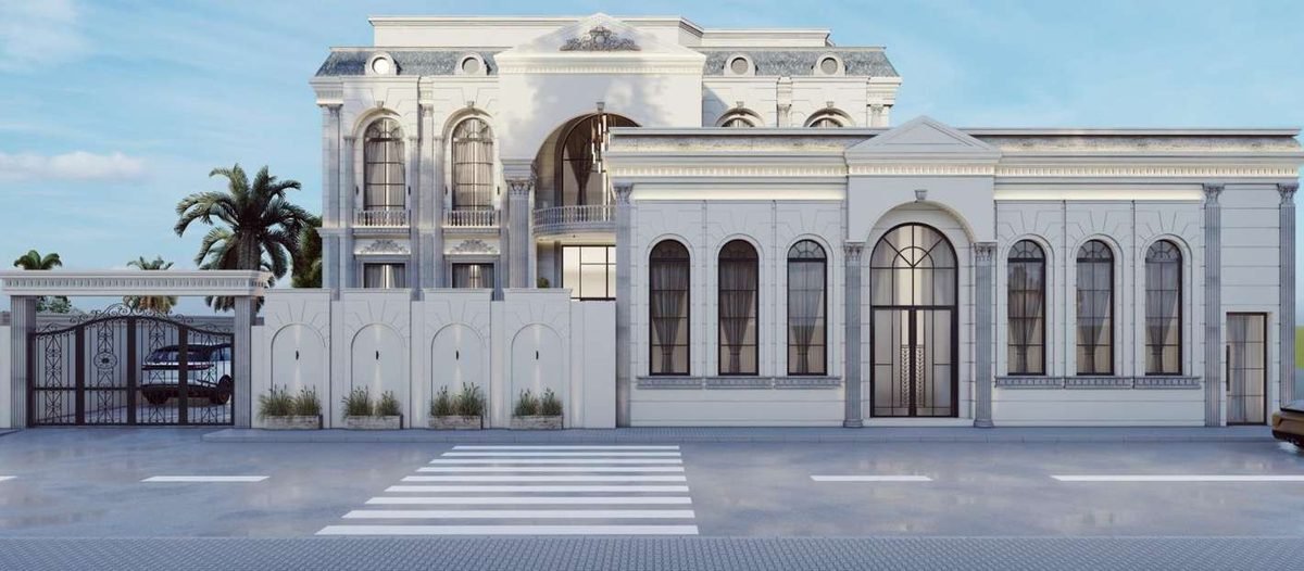 Classical villa angle